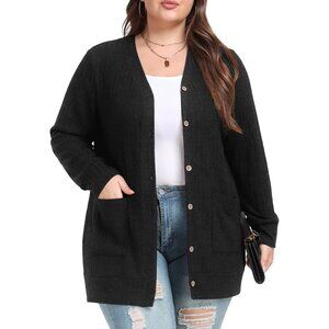 Plus Size Cardigan Women Lightweight Casual Sweater Pockets Fall Outfits